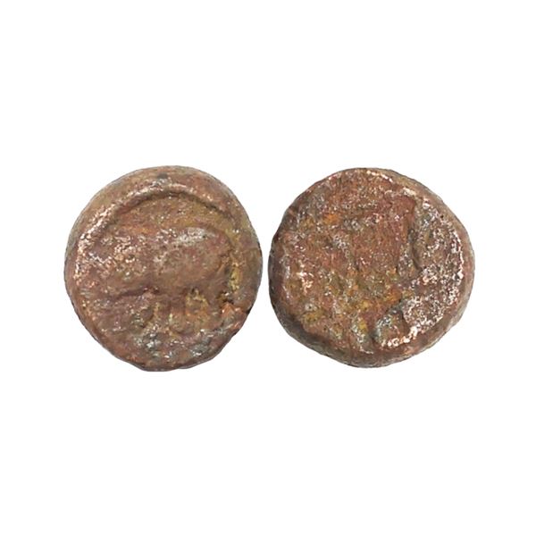 Vijayanagara Empire, Sangama Dynasty, Devaraya II (14th Century AD), Copper Kasu, 3.18 gms