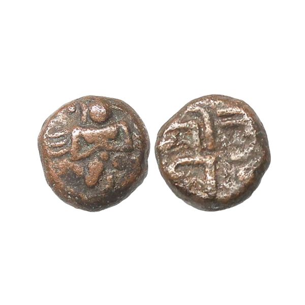 Vijayanagar Empire, Tuluva Dynasty(15th Century AD), Copper Kasu, 1.82 gms