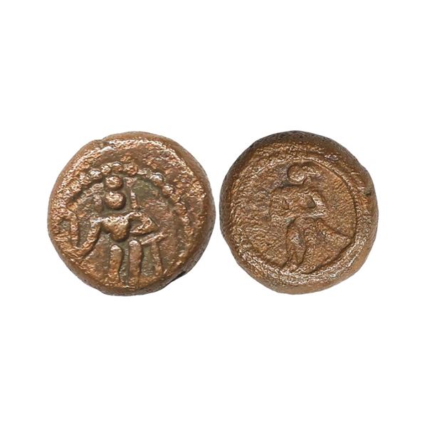 Vijayanagar Feudatories, Madurai Nayaka issue, (16-18c AD), Copper Kasu, 2.12 gms