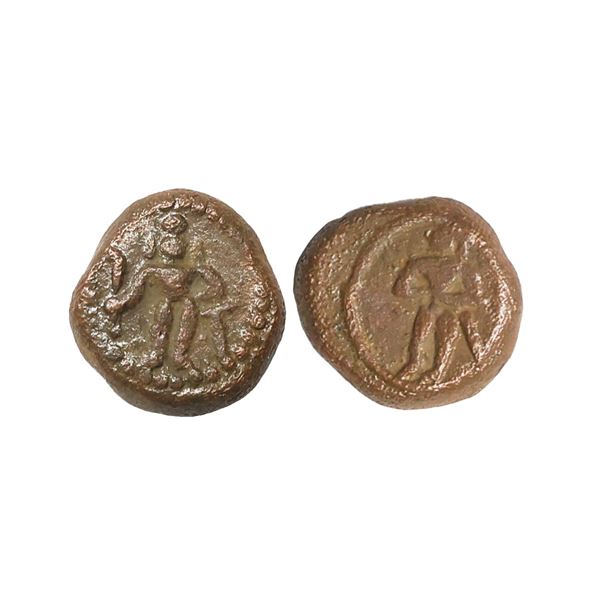 Vijayanagar Feudatories, Madurai Nayaka issue, (16-18c AD), Copper Kasu, 3.05 gms