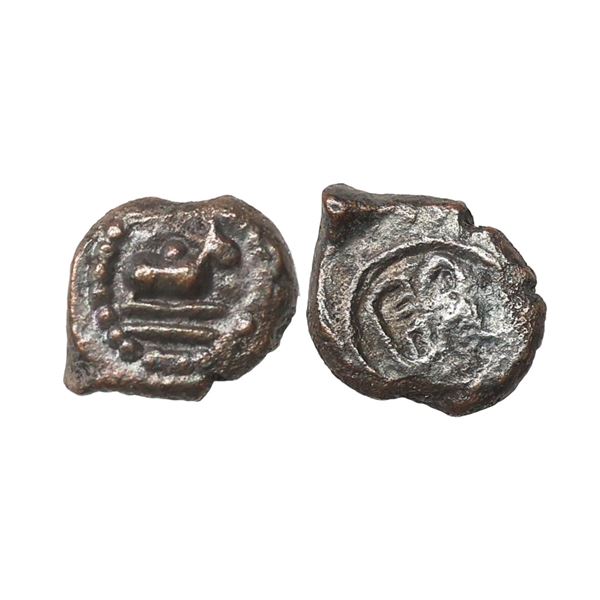 Vijayanagar Feudatories, Madurai Nayaka issue, (16-18c AD), Copper Kasu fraction, 1.65 gms