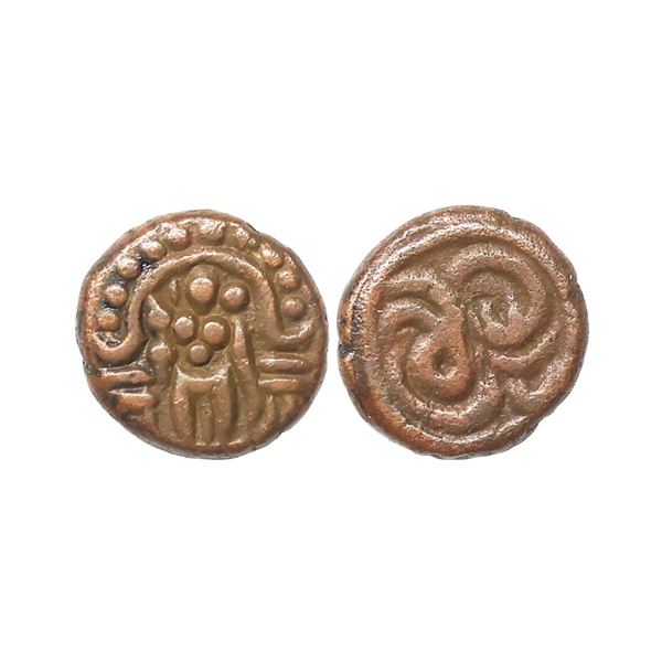 Vijayanagar Feudatories, Madurai Nayakas, (16-18c AD), Copper Kasu, 2.26 gms