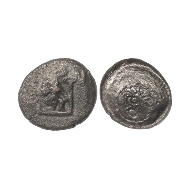 Vijayanagar Feudatories, Madurai Nayakas, Chokkanatha Nayaka, (1662-82 AD), Copper Kasu, 3.04 gms