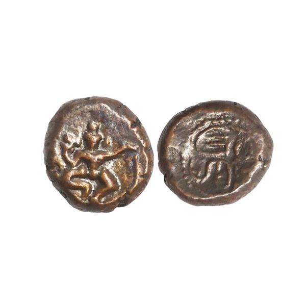 Vijayanagar Feudatories, Madurai Nayakas, Chokkanatha Nayaka, (1662-82 AD), Copper Kasu Fraction, 1.