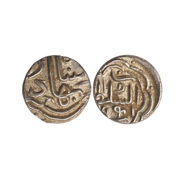 Gujarat Sultanate, Qutb al-Din Bahadur Shah (AH 932-943, 1526-1537 AD), Silver 1/6 Tanka, 1.13 gms