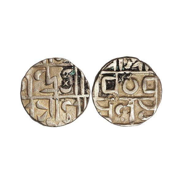 Cooch Behar, Dharendra or Harendra Narayan (SE 1695-1761, 1773-1839 AD), Silver ½ Rupee, 4.74 gms