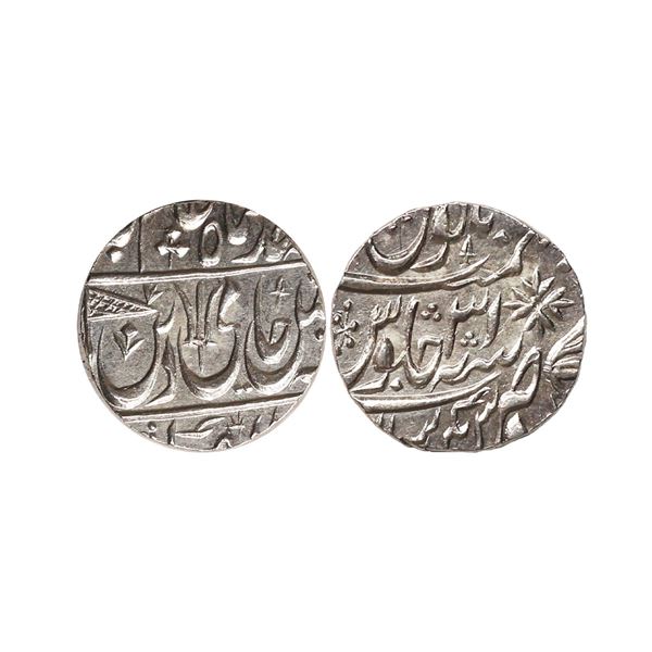 Maratha Confederacy, INO Shah Alam II (AH 1174-1221, 1759-1806 AD), Silver Rupee, 11.04 gms