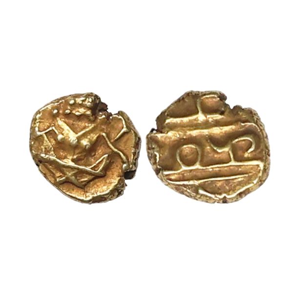 Independent Kingdom, Mysore, Kanthirava Narasaraja Wadiyar I (1638-1659 AD), Gold Fanam, 0.37 gms