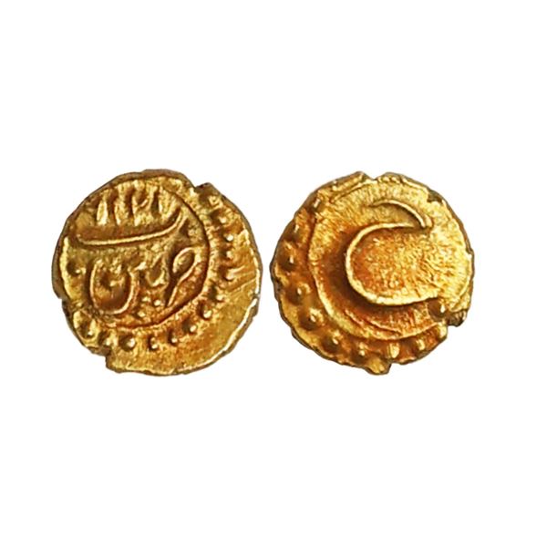 Mysore, Tipu Sultan (AM 1215-1227, 1787-1799 AD), Gold Fanam, 0.39 gms