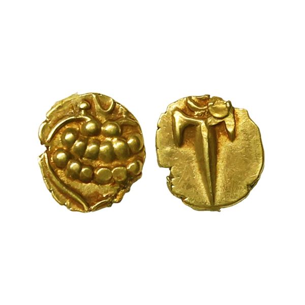 Independent Kingdom, Tanjore Maratha, (17th-18th Century AD), Gold Fanam, 0.38 gms