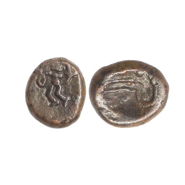 Arcot Nawabs, (18th Century AD), Copper Kasu Fraction, 1.68 gms