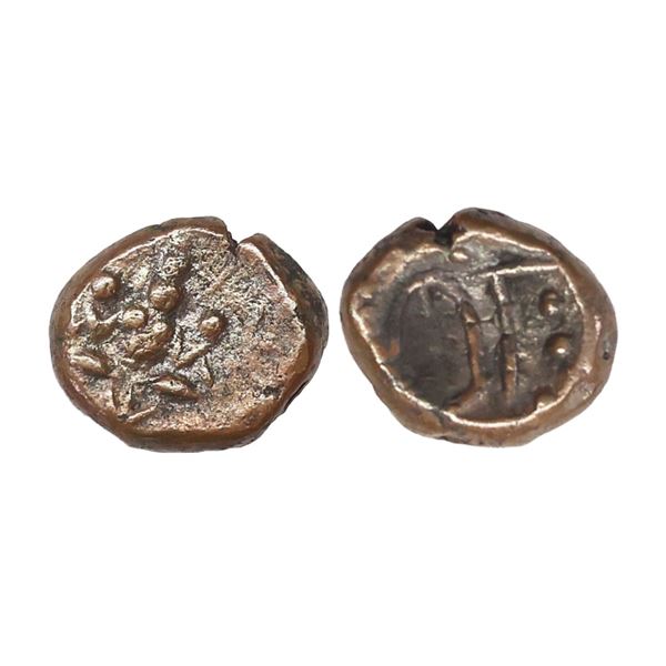Arcot Nawabs, (18th Century AD), Copper Kasu Fraction, 1.82 gms
