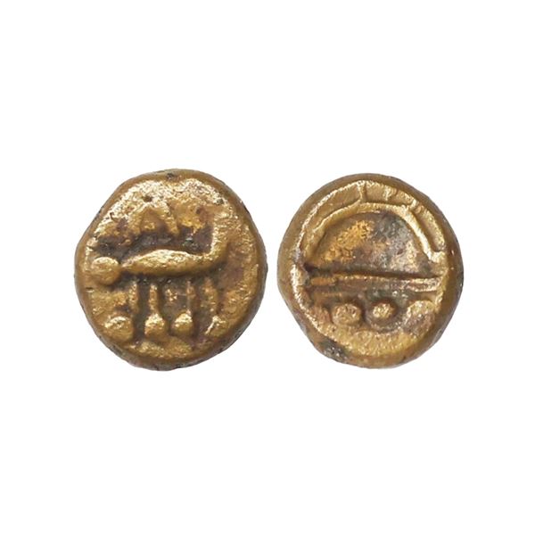 Arcot Nawabs, Muhammad Ali, (1749-95 AD), Walajah type, Copper Kasu fraction, 1.19 gms