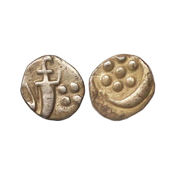 Baroda State, Khande Rao (AH 1273-1287, 1856-1870 AD), Silver 1/8 Rupee, 1.44 gms