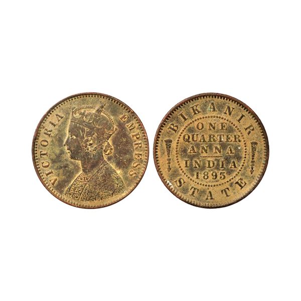 Bikaner State, Ganga Singh, Copper ¼ Anna