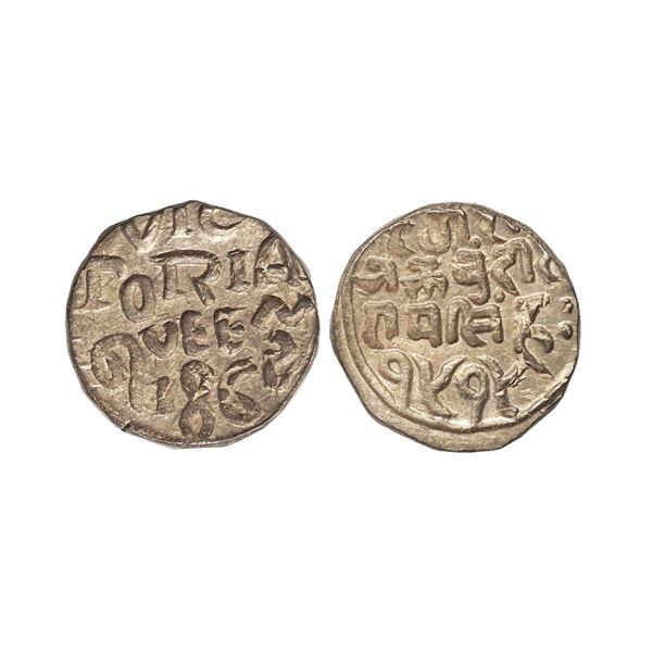 Bundi State, Ram Singh (VS 1878-1946, 1824-1889 AD), INO Queen Victoria, Silver Rupee, 11.10 gms
