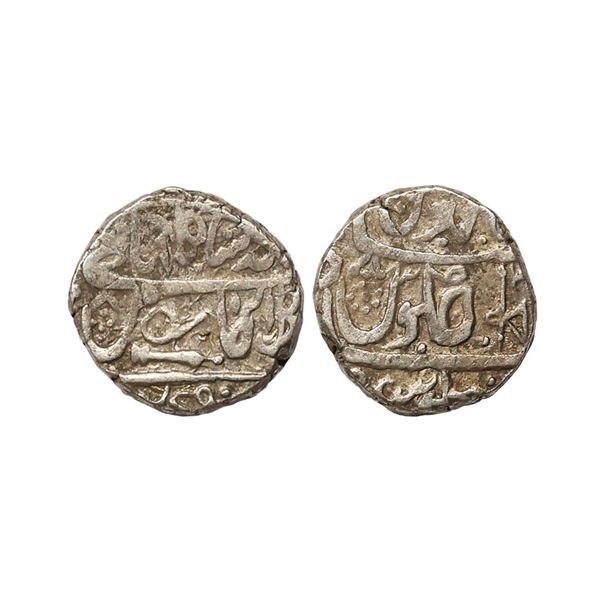 Gwalior State, Daulat Rao (AH 1209-1243, 1794-1827 AD), Jean Baptiste Filose Issue Silver Rupee, 10.
