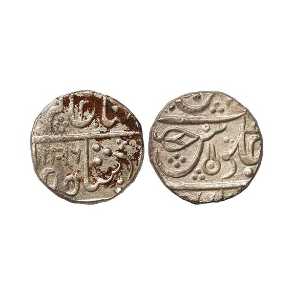Indore State, INO Shah Alam II (AH 1174-1221, 1759-1806 AD), Silver Rupee, 11.31 gms