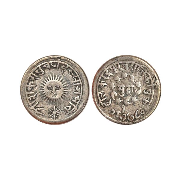 Indore State, Tukoji Rao II (VS 1891-1943/ AH 1261-1304/1844-1886 AD), Silver Mudra, 10.54 gms