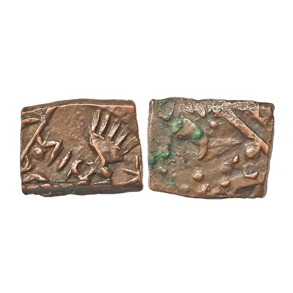 Lunavada State, Wakhat Singh (VS 1924-1986, 1867-1929 AD), Copper ½ Paisa, 3.23 gms, 