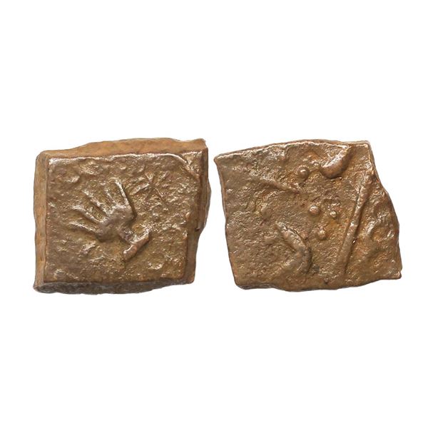 Lunavada State, Wakhat Singh (VS 1924-1986, 1867-1929 AD), Copper Paisa, 7.38 gms, open pa
