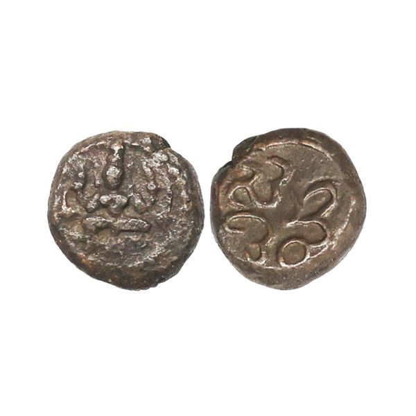 Pudukottai State, King Martanda Bhairava, Copper Amman Kasu, 1.62 gms