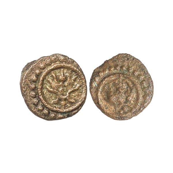 Travancore State, Karthika Thirunal Rama Varma (ME 933-973/1758-1798 AD), Copper Thira Kasu, 1.18 gm