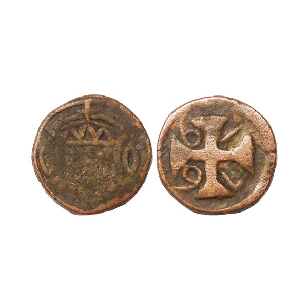 Indo Portuguese, Joao(1799-1816 AD), as Prince Regent, Copper Atia, 8.95 gms