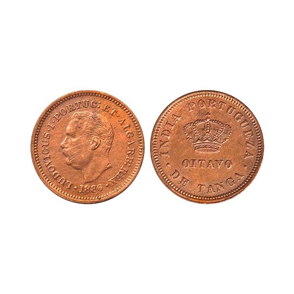 Indo Portuguese, Louis I, Copper ⅛ Tanga