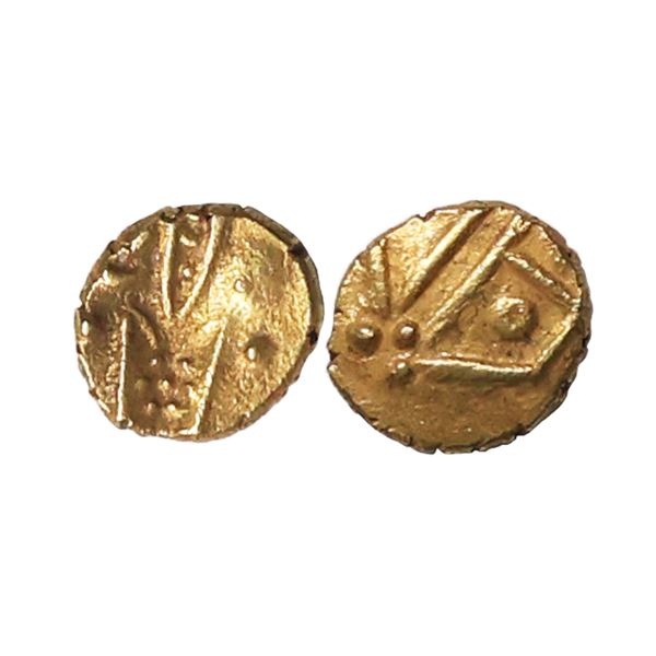 Indo Dutch, Coromandel Coast(17th century), Gold Fanam, 0.32 gms