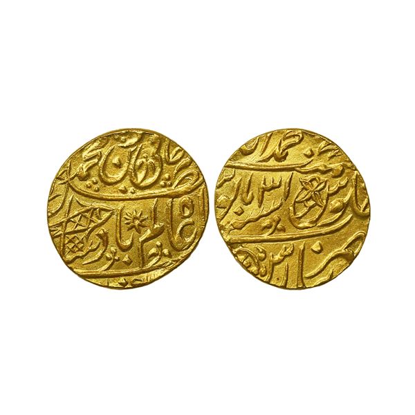 Bengal Presidency, INO Shah Alam II, Gold Mohur, 10.76 gms