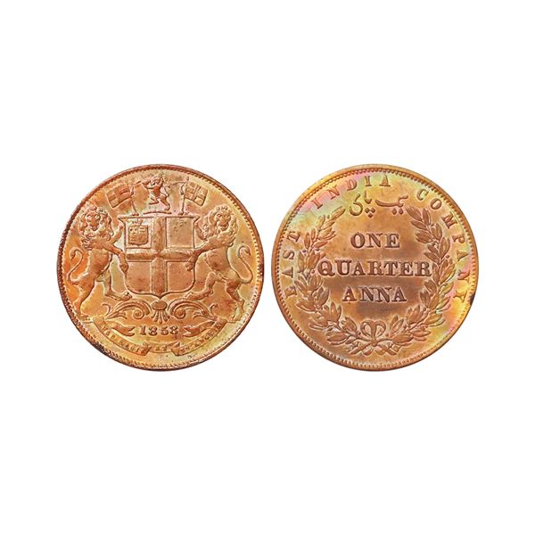 East India Company, Copper 1/4 Anna, 1858