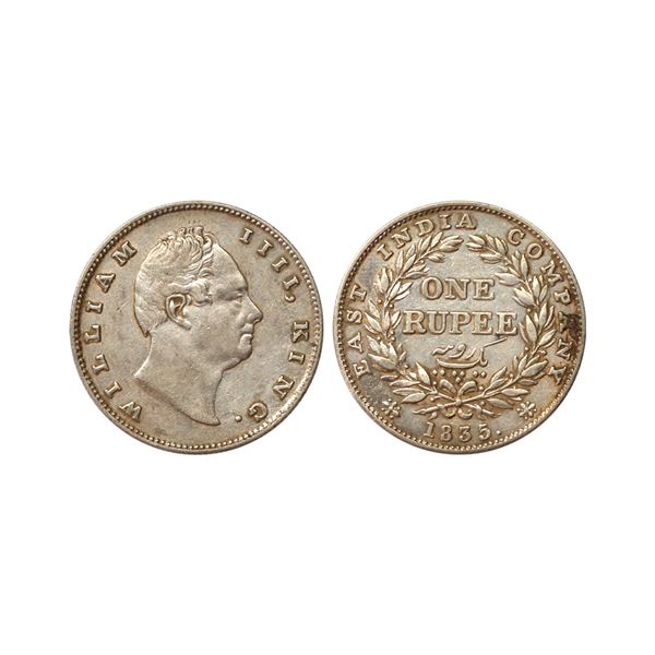 William IIII, Silver Rupee, 1835, Calcutta Mint