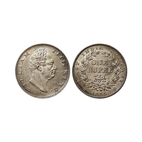 William IIII King, Silver Rupee, 1835, Calcutta Mint