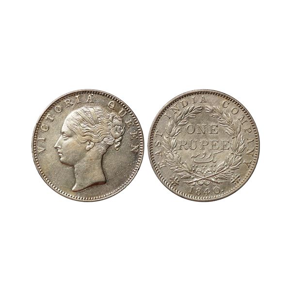 Victoria Queen, CL, Silver Rupee, 1840