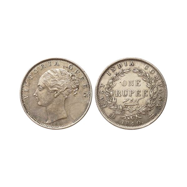 Victoria Queen, CL, Silver Rupee, 1840