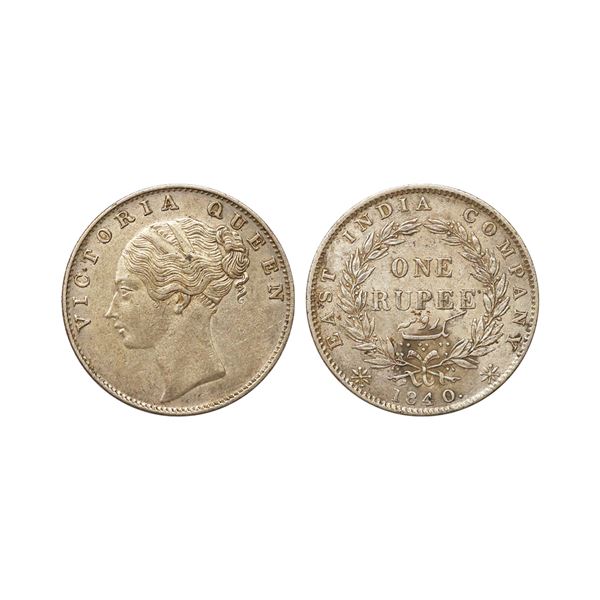 Victoria Queen, CL, Silver Rupee, 1840, 35 Berries