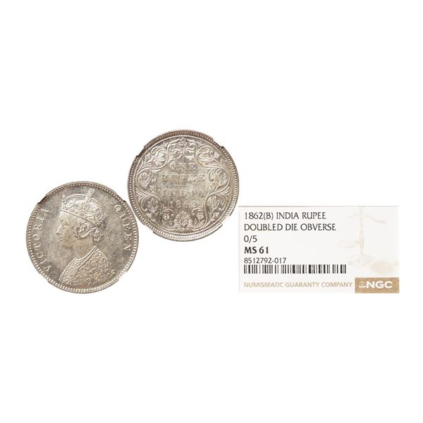 Victoria Queen, Silver Rupee, 1862, Bombay Mint
