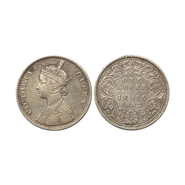 Victoria Queen, Silver Rupee, 1862