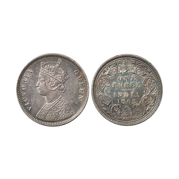 Victoria Queen, Silver Rupee, 1862