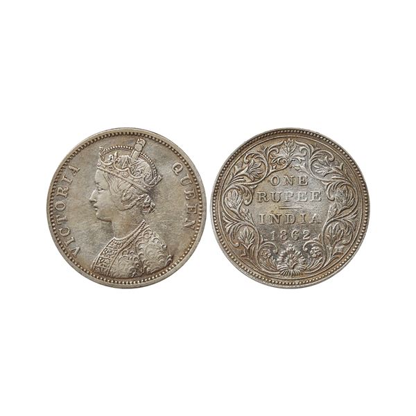 Victoria Queen, Silver Rupee, 1862, Bombay Mint