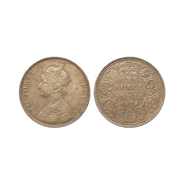Victoria Empress, Silver Rupee, 1878, Bombay Mint