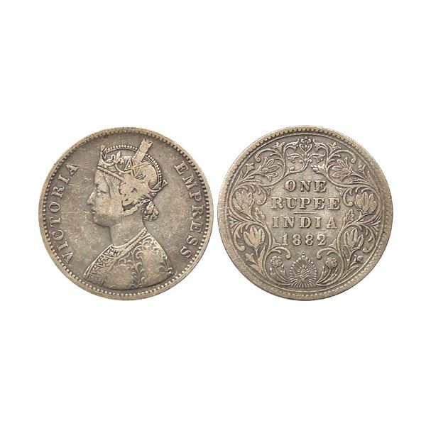 Victoria Empress, Silver Rupee, 1882, Bombay Mint