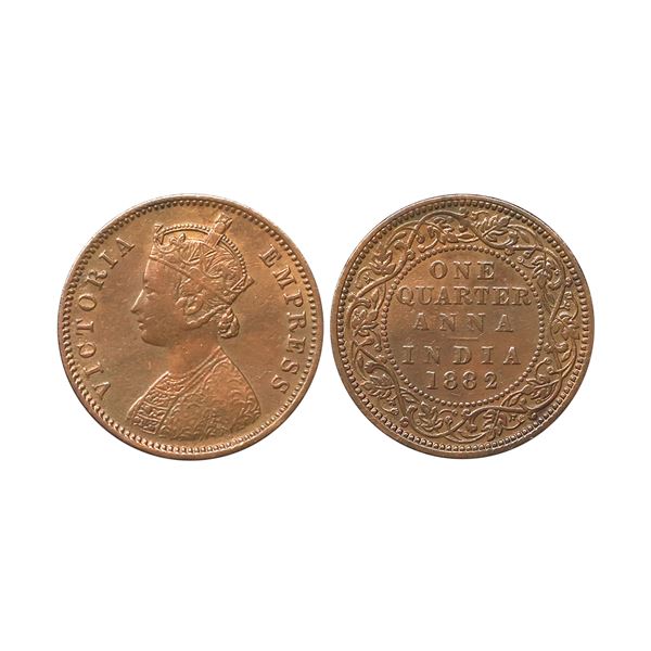 Victoria Empress, Copper 1/4 Anna, 1882, Bombay Mint