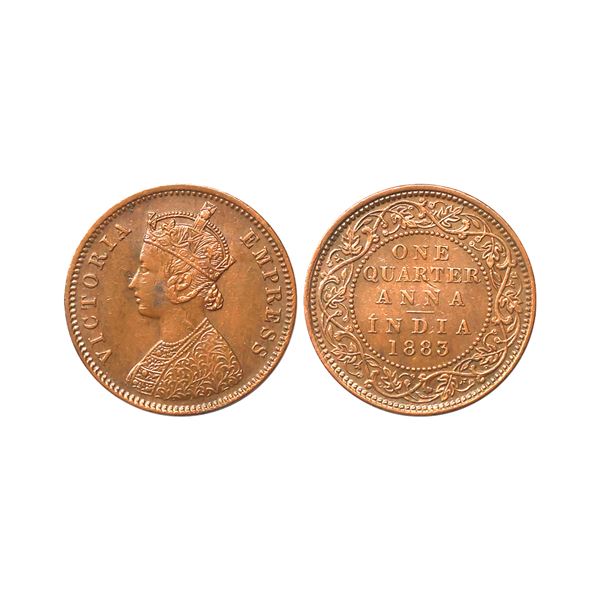 Victoria Empress, Copper 1/4 Anna, 1883, Bombay Mint