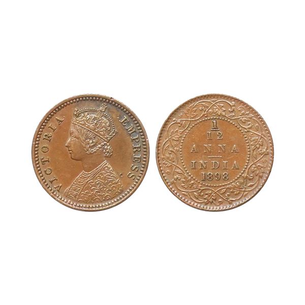 Victoria Empress, Copper 1/12 Anna, 1898, Calcutta Mint
