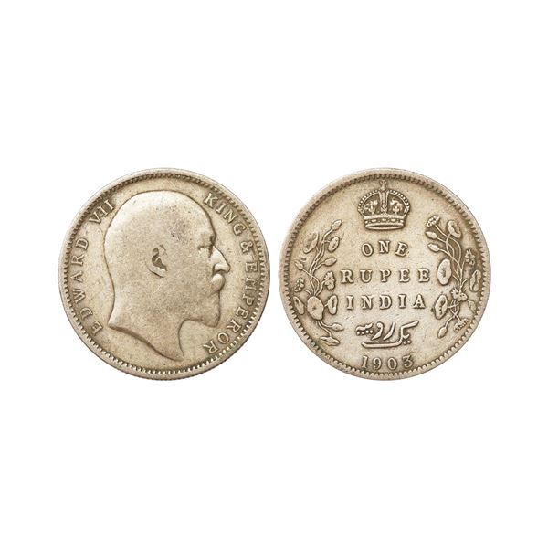 Edward VII, Silver Rupee, 1903