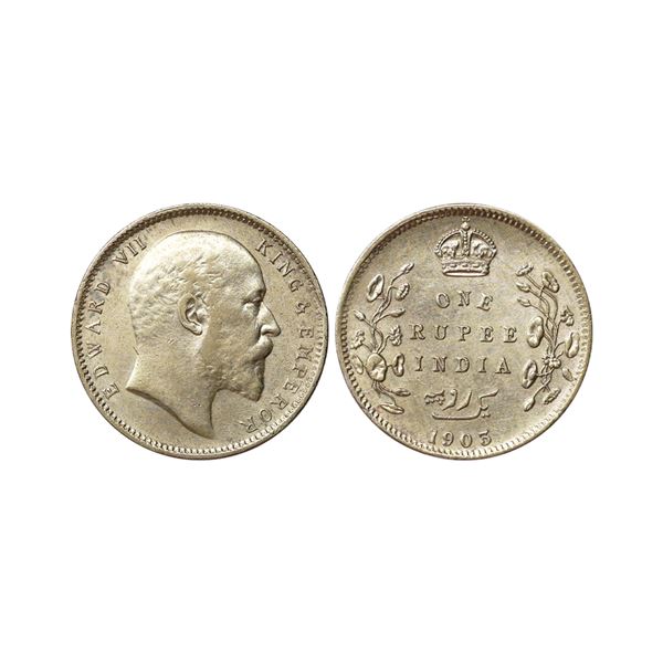 Edward VII King & Emperor, Silver Rupee, 1903, Calcutta Mint
