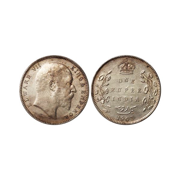 Edward VII King & Emperor, Silver Rupee, 1903, Bombay Mint