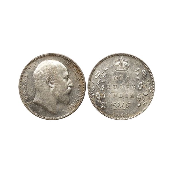 Edward VII King & Emperor, Silver Rupee, 1903, Bombay Mint